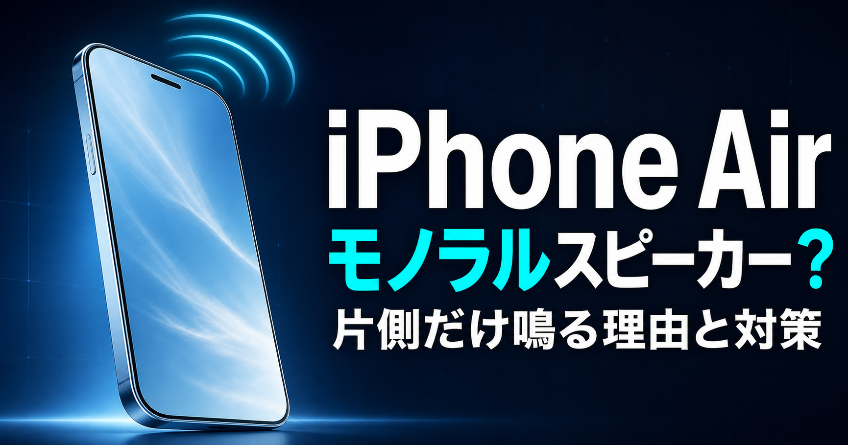iPhone Airのモノラルスピーカーと片側だけ鳴る理由