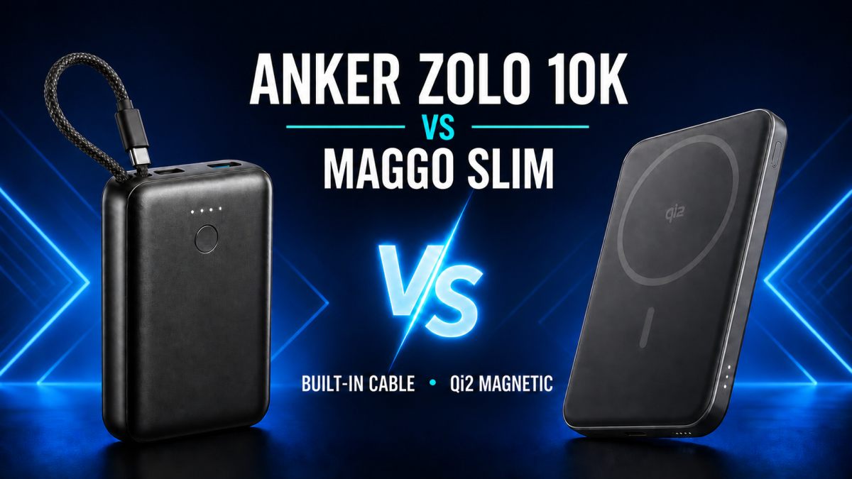Anker Zolo 10K vs MagGo Slim power bank comparison